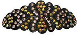 Oval Barrette with Sparkling Crystals YY86012-1