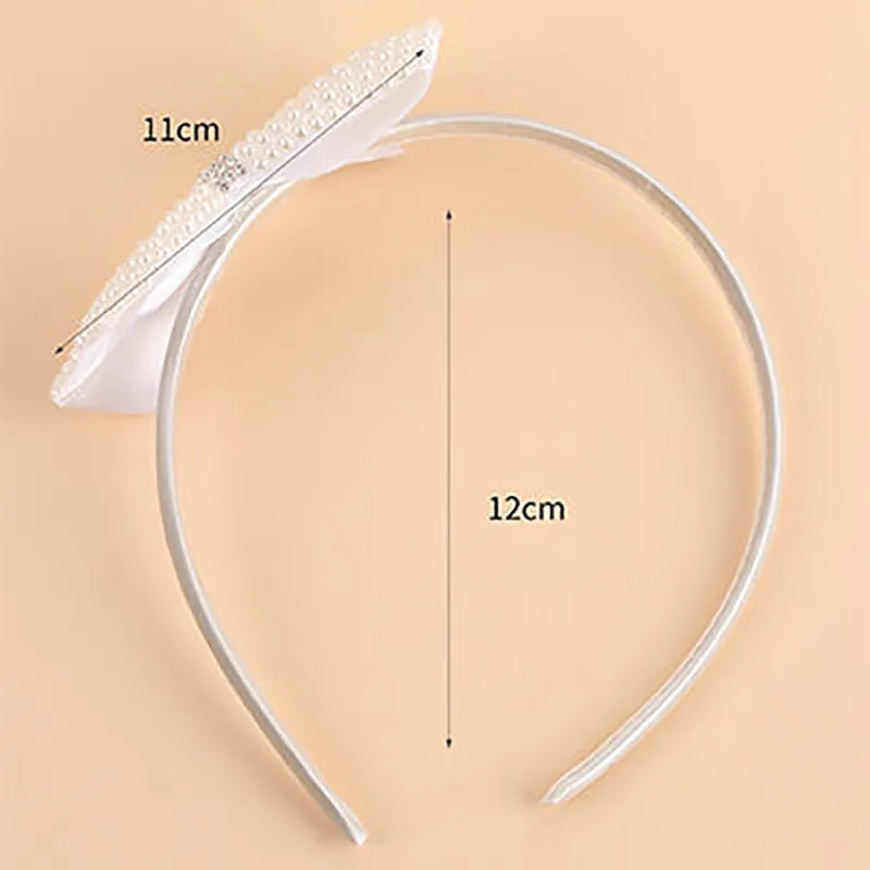 Pearl Rhinestone Bow Girl Headbands