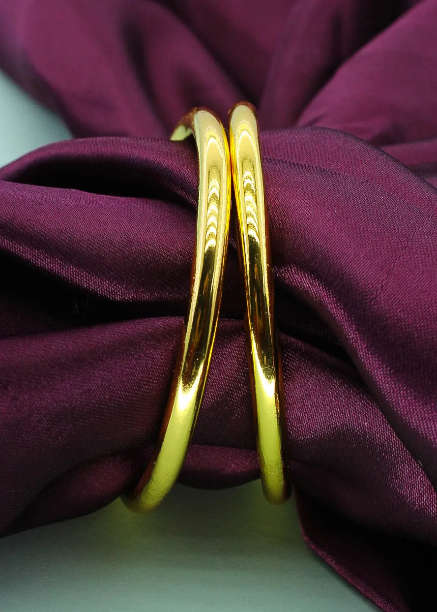 PLAIN GOLD PLATED BANGLES