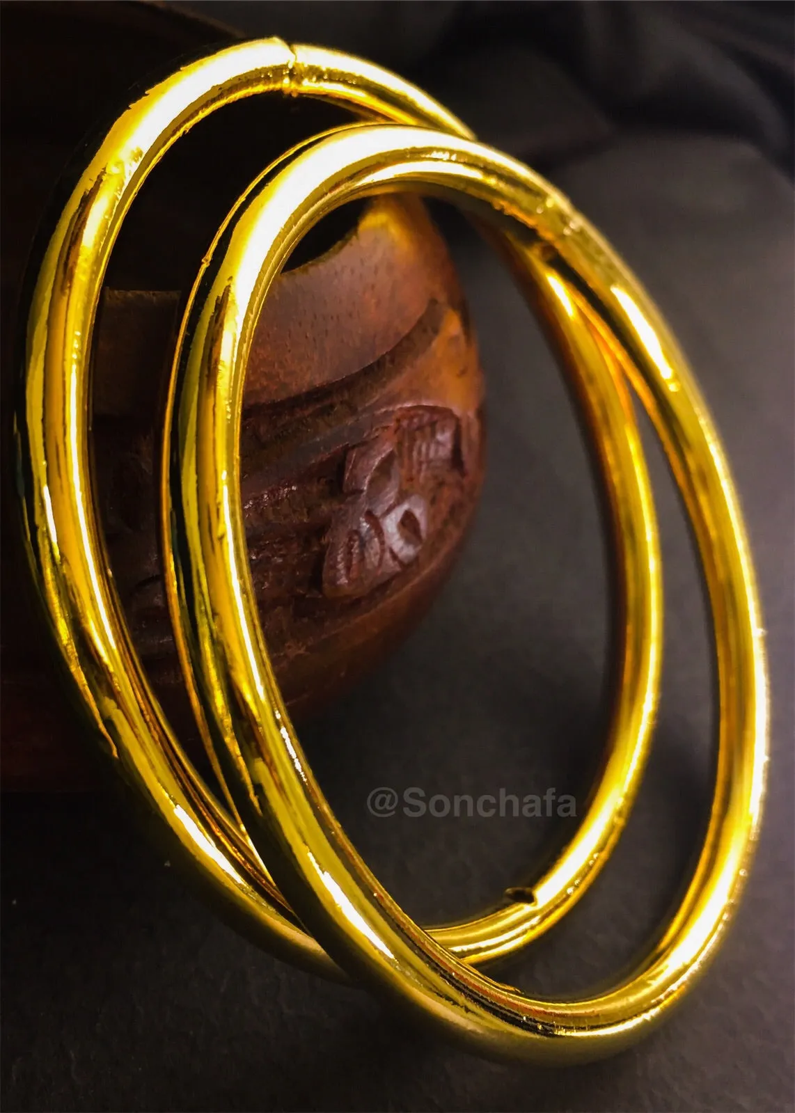 PLAIN GOLD PLATED BANGLES
