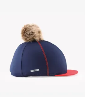 Premier Equine Jersey Pom Hat Silk Navy