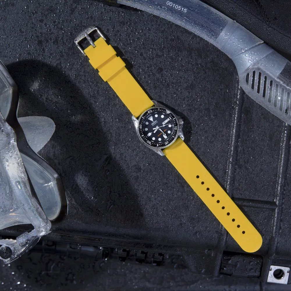 Quick Release Silicone Watch Band - Naples Yellow
