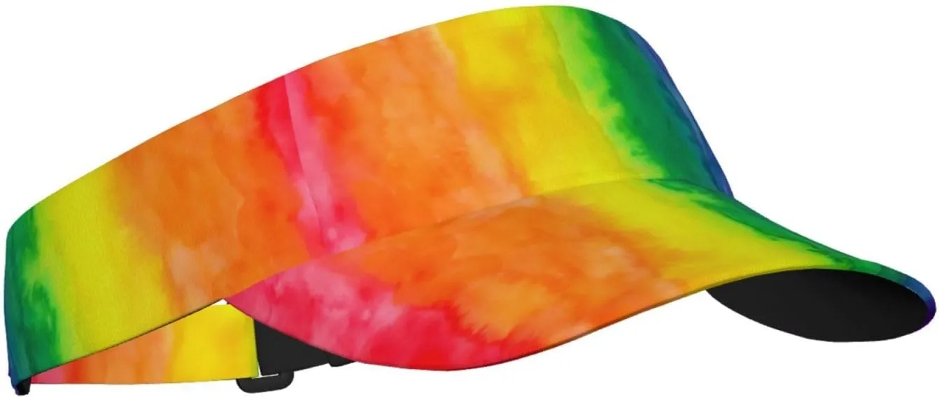 Rainbow Pride Sport Sun Visor Hat Adjustable LGBT Summer Cap Visor Caps for Women Men