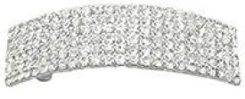 Rectangular Bar Crystal Barrette, 6 Rows of Crystals U86010-0005