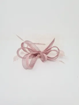Rose Fascinator with Net Face Veil