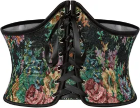 Scarlet Darkness Corset Belt for Women Renaissance Lace up Floral Wide Waist Belts