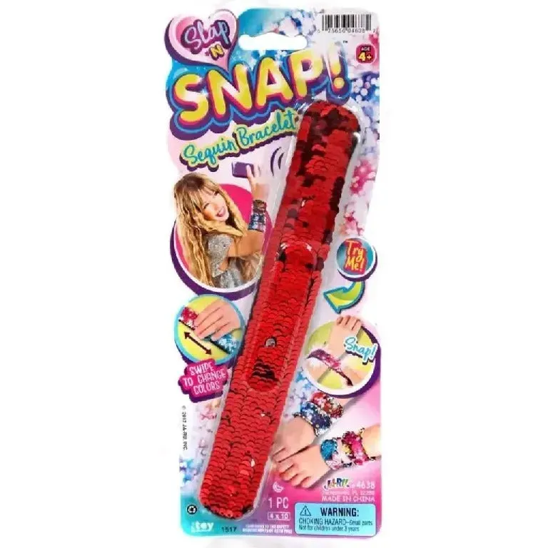 Slap N Snap Sequin Bracelet Assorted