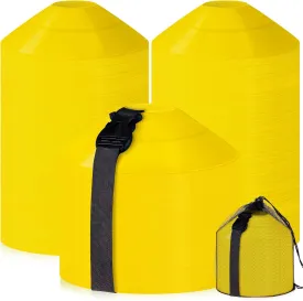 Sratte 200 Pcs Soccer Cones with Strap and Mesh Bag Agility Disc Cones Soccer Training Cones Disc Sports Cones for Drills Challenge Football Basketball Skating Kids Games Outdoor Indoor