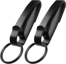 Tactical Stealth Key Ring Holder Special for Police and Fire Agencies Duty Belt, Double Side Quick Release Key Holder with Detachable Keyring (2.25-Inch Max)- 2 PACK