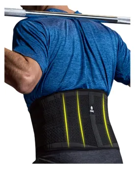 Tecnomed Back Support Belt for Men and Women - Waist Lumbar Support Lower Back Brace for Sciatica, Herniated Disc, Scoliosis Lower Back Pain Relief