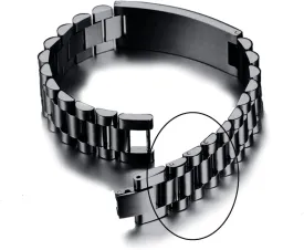 VNOX Masculine Watch Band Stainless Steel Link Bracelet Personalized Jewelry Gift for Men DAD Father Husband Boyfriend