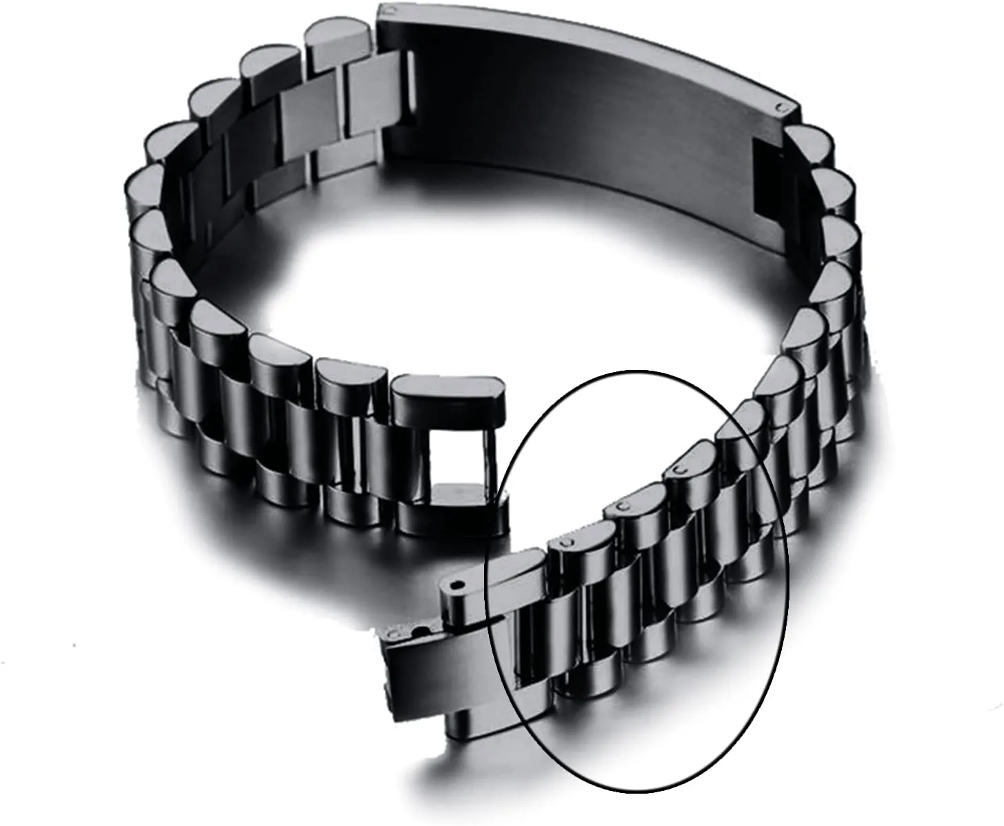 VNOX Masculine Watch Band Stainless Steel Link Bracelet Personalized Jewelry Gift for Men DAD Father Husband Boyfriend