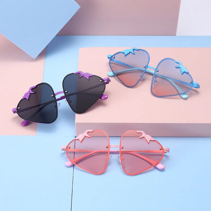 Wholesale Resin Cartoon Strawberry Sunglasses