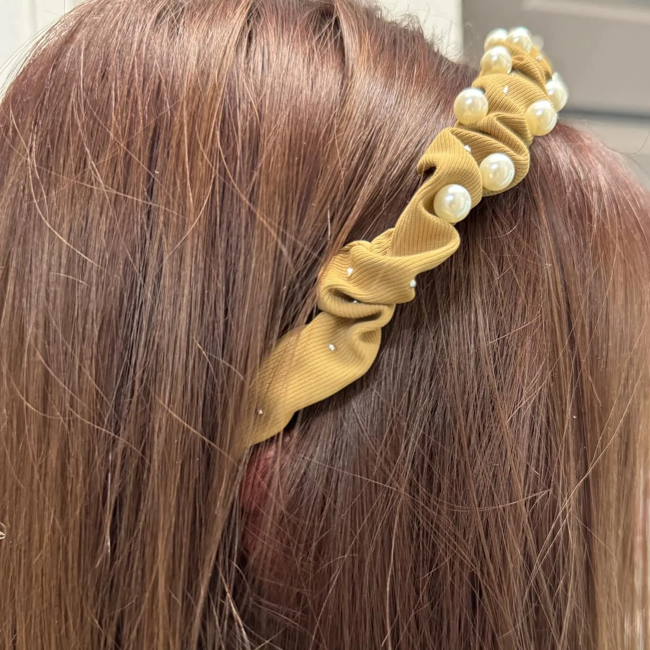 Wrinkled Pearl Accent Hairbands by Vivian-Lu